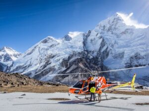 Everest base camp helicopter flight landing tour