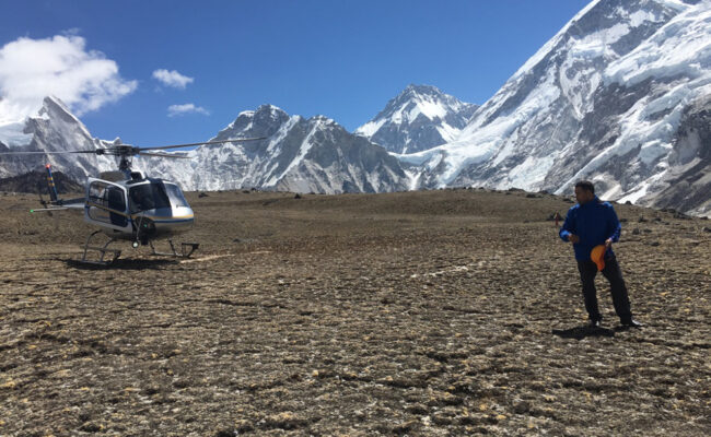 Everest Base Camp Helicopter Tour with landing flight