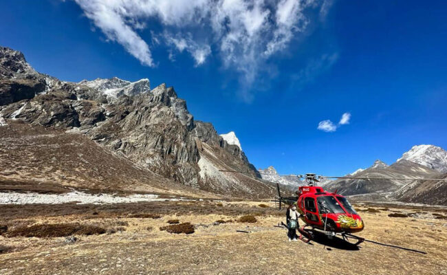 Everest base camp helicopter tour Pheriche